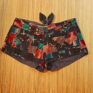 Free People Multicolor Patchwork Shorts